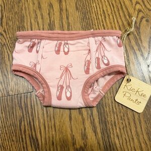NWT Size 2T - 3T Kickee Pants Pink Ballet Slipper Print Training Pants Underwear